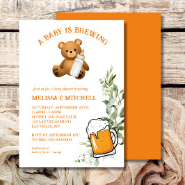 Een baby brouwt baby shower kaart