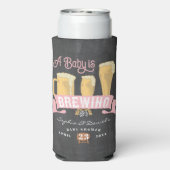 Een Baby brouwt Baby shower Koelbox Seltzer Blikjeskoeler (Seltzer Achterkant)