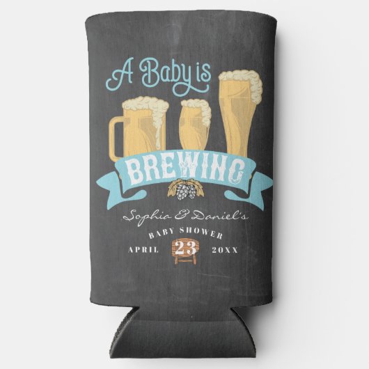 Een Baby brouwt Baby shower Koelbox Seltzer Blikjeskoeler (Voorkant)