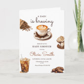 Een Baby brouwt Baby shower, koffie Baby shower (Voorkant)