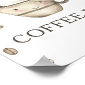 Een baby brouwt baby shower koffiebar poster (Hoek)