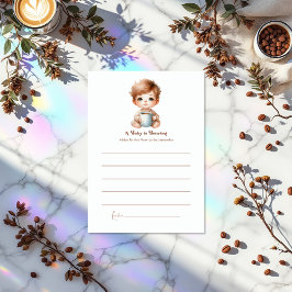 Een Baby brouwt Baby shower met koffiethema Advieskaart