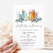 Een Baby brouwt Baby shower minimalistisch Kaart