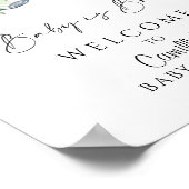 Een Baby brouwt Baby shower minimalistisch Poster (Hoek)