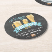 Een Baby brouwt Baby shower Onderzetters (Gebogen)