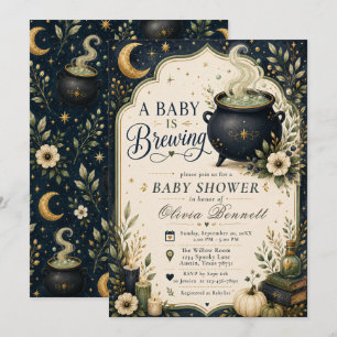 Een Baby Brouwt Baby Shower Uitnodiging