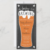 Een Baby brouwt Baby shower uitnodiging (Voorkant)