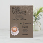 Een Baby brouwt Baby shower uitnodiging (Staand voorkant)