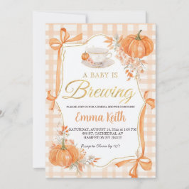 Een Baby Brouwt Baby Shower Uitnodiging | Herfst P