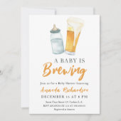 Een Baby brouwt Baby shower van flessenbier Kaart (Voorkant)