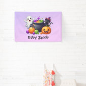 Een baby brouwt baby showers achtergrond spandoek (Insitu)