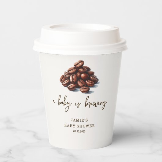 Een Baby brouwt Baby showers papieren bekers (Voorkant)