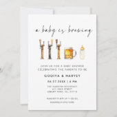 Een Baby Brouwt Bier Baby Borrel Kaart (Voorkant)
