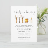 Een Baby Brouwt Bier Baby Borrel Kaart (Staand voorkant)