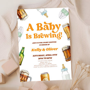 Een Baby brouwt bier Baby fles Baby shower Kaart