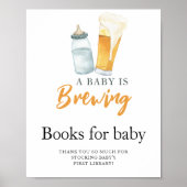 Een baby brouwt bier en melk Boeken voor baby Poster (Voorkant)