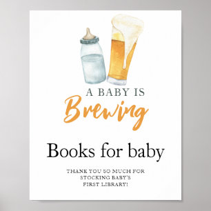 Een baby brouwt bier en melk Boeken voor baby Poster