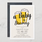 Een Baby brouwt bier gecodeerd Baby shower Kaart (Voorkant / Achterkant)