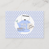 Een Baby brouwt blauw Baby shower display shower Informatiekaartje (Achterkant)