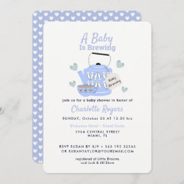 Een Baby brouwt blauw Baby shower Kaart