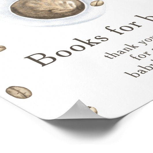 Een baby brouwt Boeken voor baby Poster (Hoek)