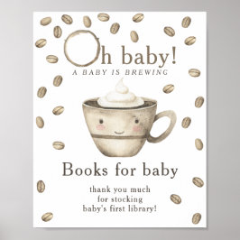 Een baby brouwt Boeken voor baby Poster
