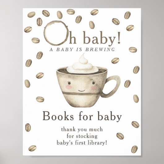 Een baby brouwt Boeken voor baby Poster (Voorkant)