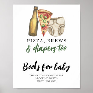 Een baby brouwt brouwsels & pizza Boeken voor baby Poster
