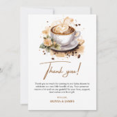 Een Baby brouwt bruin Baby shower Bedankkaart (Voorkant)