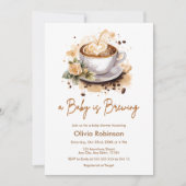 Een Baby brouwt bruin Baby shower Kaart (Voorkant)