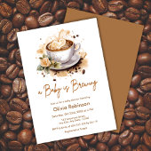 Een Baby brouwt bruin Baby shower Kaart