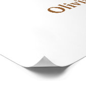 Een Baby brouwt bruin Baby shower welkomstbord Poster (Hoek)