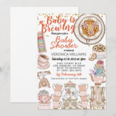 Een Baby brouwt Douche Uitnodiging (Voorkant / Achterkant)