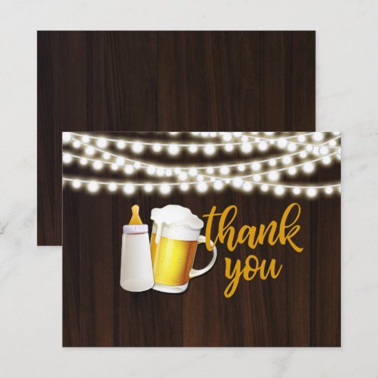 Een Baby brouwt een bedankkaart Feestdagenkaart (Voorkant / Achterkant)