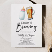 Een Baby Brouwt Fles Bier Glas Baby Shower Kaart