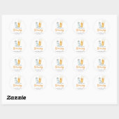 Een Baby brouwt flessenbier Baby shower Ronde Sticker (Vel)