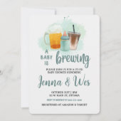 Een Baby brouwt gecoöpteerd Baby shower Kaart (Voorkant)