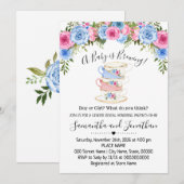 Een Baby brouwt gender reveal tea baby shower Feestdagenkaart (Voorkant / Achterkant)