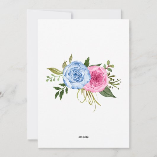 Een Baby brouwt gender reveal tea baby shower Feestdagenkaart (Achterkant)