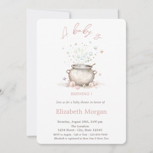 Een Baby brouwt gestreepte Halloween Kaart (Voorkant)