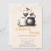 Een Baby brouwt Ghost Glass Stippen Baby shower Kaart (Voorkant)