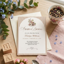 Een baby brouwt Gingham koffie babyborrel