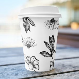 Een baby brouwt Gothic Flower tattoo Baby shower Papieren Bekers