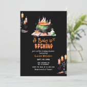 Een baby brouwt gotisch baby shower kaart (Staand voorkant)