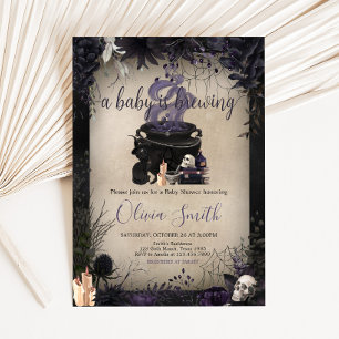 Een Baby brouwt gotisch Halloween Baby shower Kaart