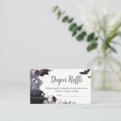 Een Baby brouwt Gotische Halloween Luier Raffle Informatiekaartje (Staand voorkant)