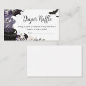 Een Baby brouwt Gotische Halloween Luier Raffle Informatiekaartje (Voorkant / Achterkant)