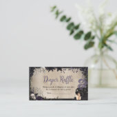 Een Baby brouwt Gotische Halloween Luier Raffle Informatiekaartje (Staand voorkant)