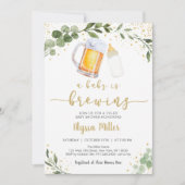 Een Baby brouwt groen goud Baby shower Kaart (Voorkant)