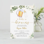 Een Baby brouwt groen goud Baby shower Kaart (Staand voorkant)